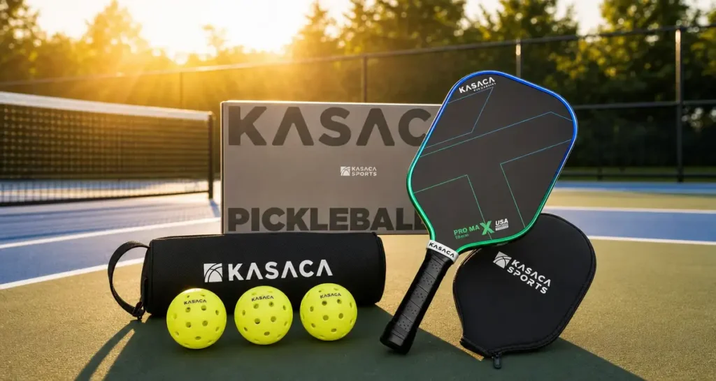 kasaca pickleball paddle starter bundle and accessories