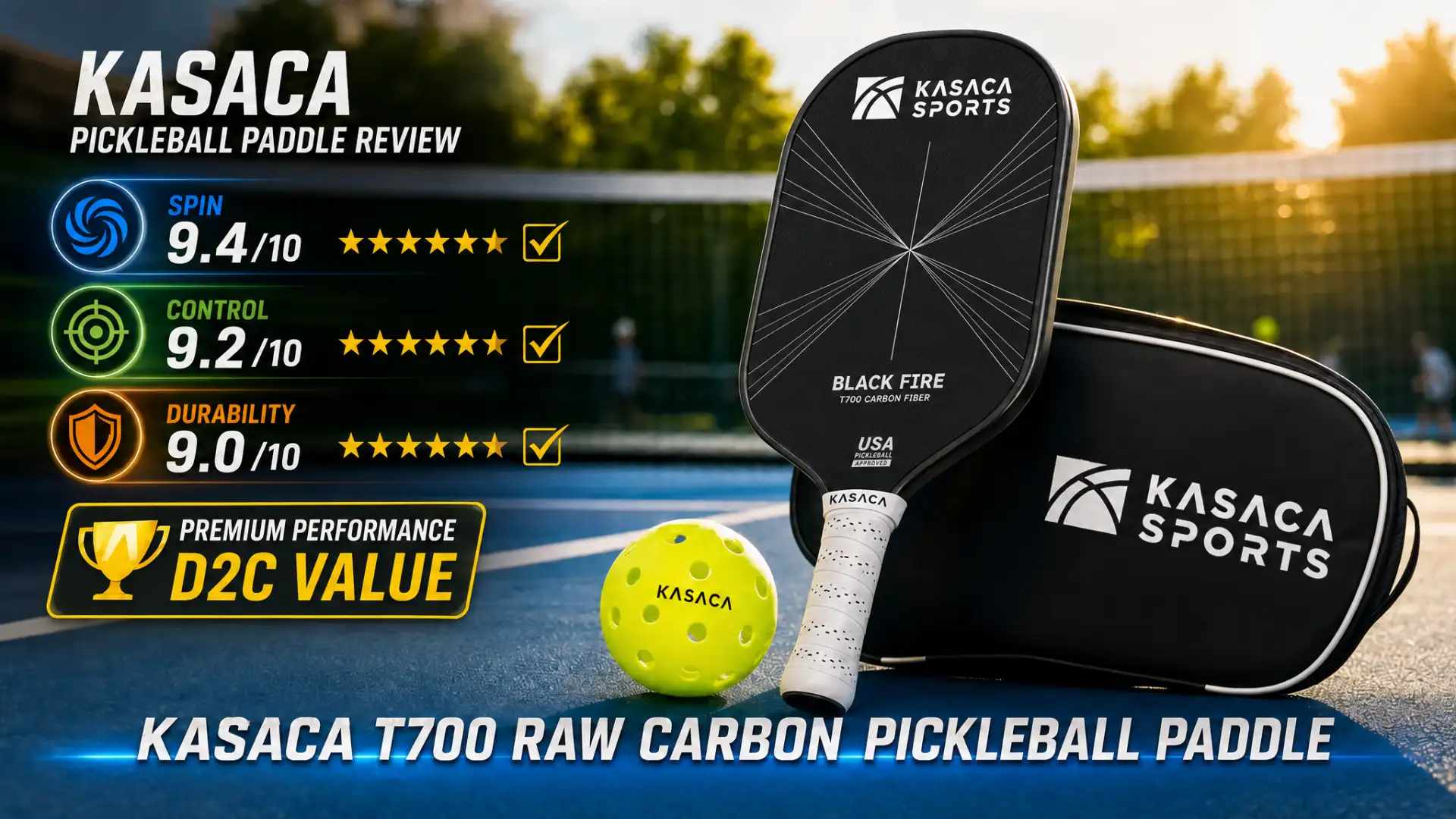 kasaca pickleball paddle review t700 performance score